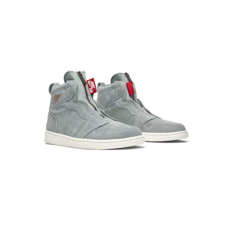 Air Jordan 1 Retro Korkea Vetoketju Vihreä Punaiset Naisten Kengät
