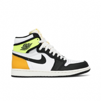 Air Jordan 1 Retro Korkeat Ja Valkoiset Mustat Vihreät Kultaiset Miesten Kengät