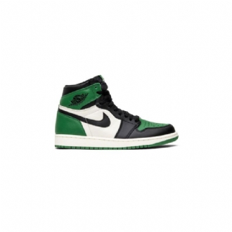 Air Jordan 1 Retro Korkeat Ja Vihreät Valkoiset Mustat Miesten Kengät