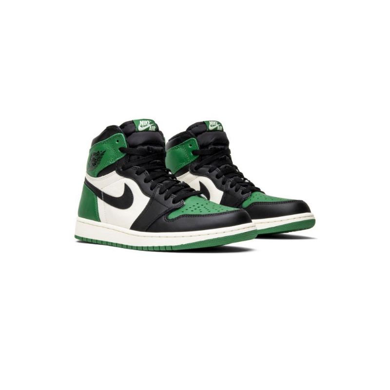 Air Jordan 1 Retro Korkeat Ja Vihreät Valkoiset Mustat Miesten Kengät