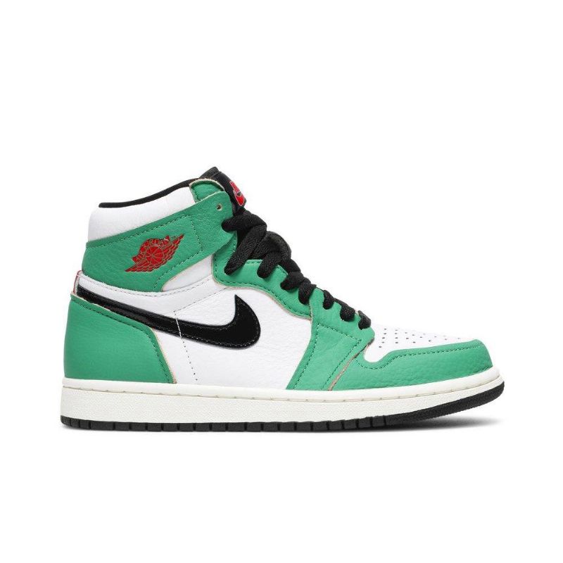 Air Jordan 1 Retro Korkeat Ja Vihreät Valkoiset Mustat Naisten Kengät