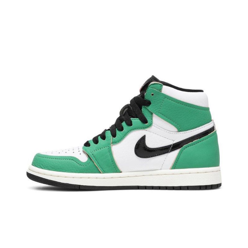 Air Jordan 1 Retro Korkeat Ja Vihreät Valkoiset Mustat Naisten Kengät