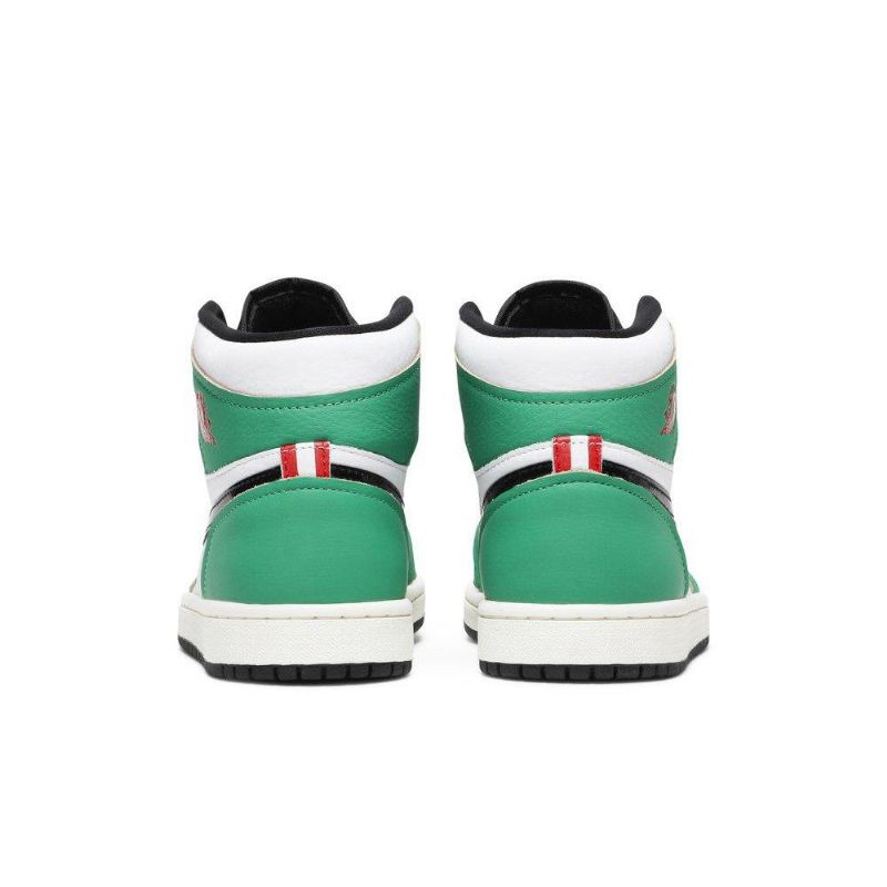 Air Jordan 1 Retro Korkeat Ja Vihreät Valkoiset Mustat Naisten Kengät