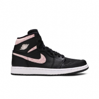 Air Jordan 1 Retro Korkeat Mustat Vaaleanpunaiset Naisten Kengät