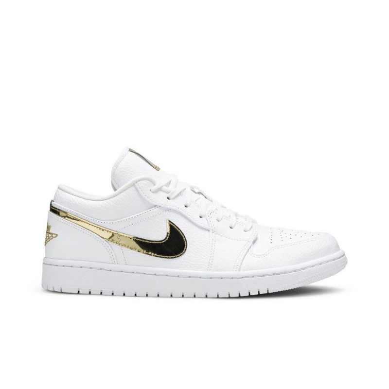 Air Jordan 1 Retro Low Valkoinen Kulta Naisten Kengät
