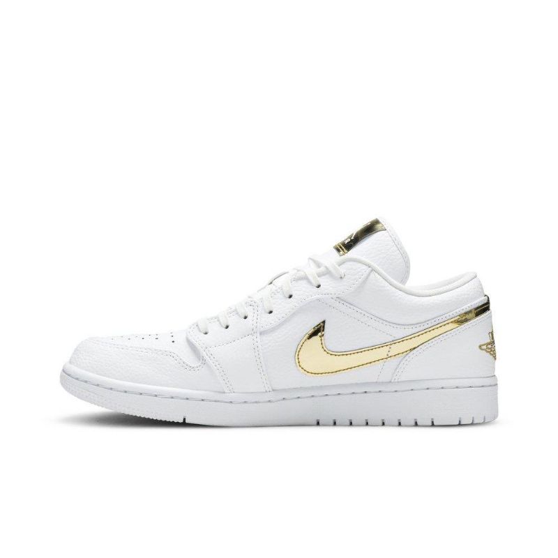 Air Jordan 1 Retro Low Valkoinen Kulta Naisten Kengät