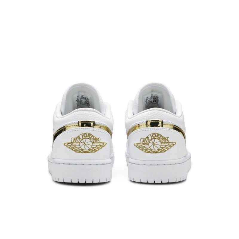Air Jordan 1 Retro Low Valkoinen Kulta Naisten Kengät