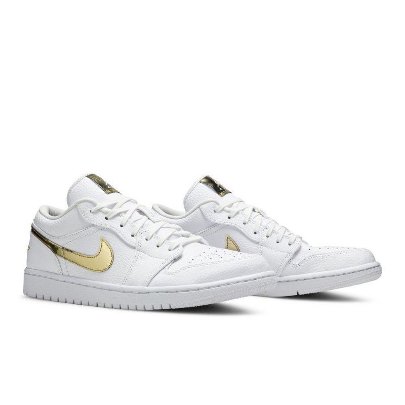 Air Jordan 1 Retro Low Valkoinen Kulta Naisten Kengät