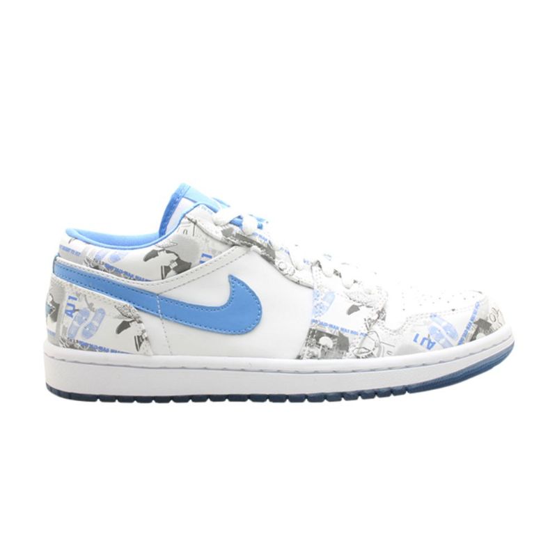 Air Jordan 1 Retro Low Valkoinen Siniset Naisten Kengät