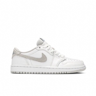 Air Jordan 1 Retro Matalat Ja Valkoiset Harmaat Naisten Kengät