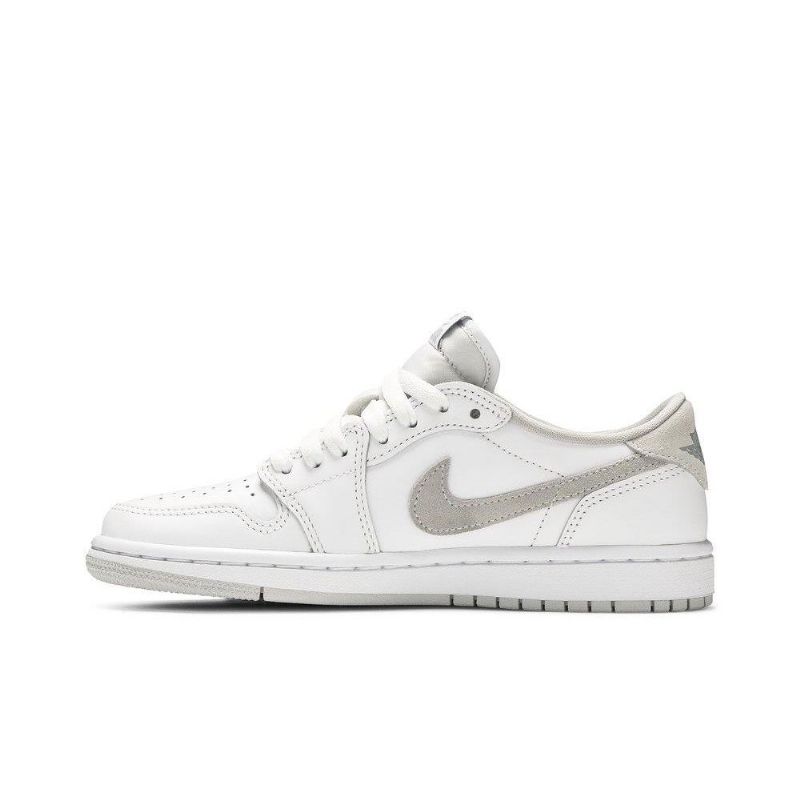 Air Jordan 1 Retro Matalat Ja Valkoiset Harmaat Naisten Kengät