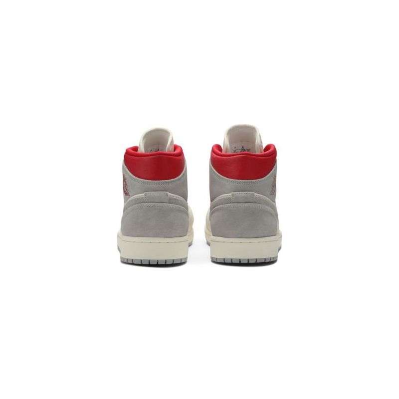 Air Jordan 1 Sneakersnstuff Mid Valkoinen Harmaa Punaiset Miesten Kengät