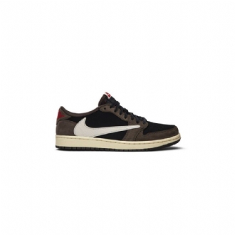 Air Jordan 1 Travis Scott Matala Musta Ruskea Punainen Beige Miesten Kengät