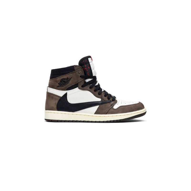 Air Jordan 1 Travis Scott Retro Korkeat Valkoiset Ruskeat Mustat Miesten Kengät