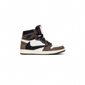 Air Jordan 1 Travis Scott Retro Korkeat Valkoiset Ruskeat Mustat Miesten Kengät