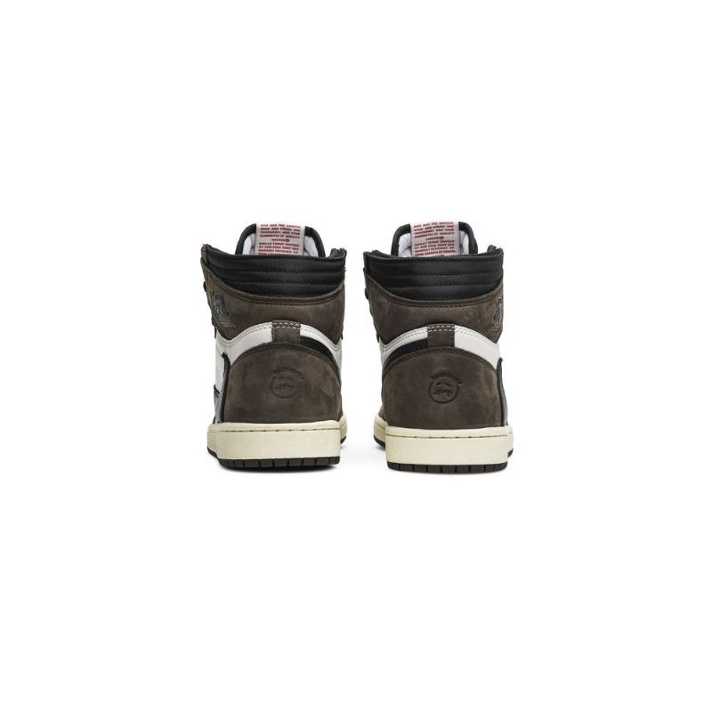 Air Jordan 1 Travis Scott Retro Korkeat Valkoiset Ruskeat Mustat Miesten Kengät