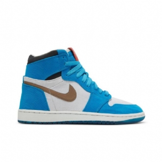 Air Jordan 1 Twix The Shoe Surgeon Korkea Sininen Valkoinen Musta Ruskea Miesten Kengät