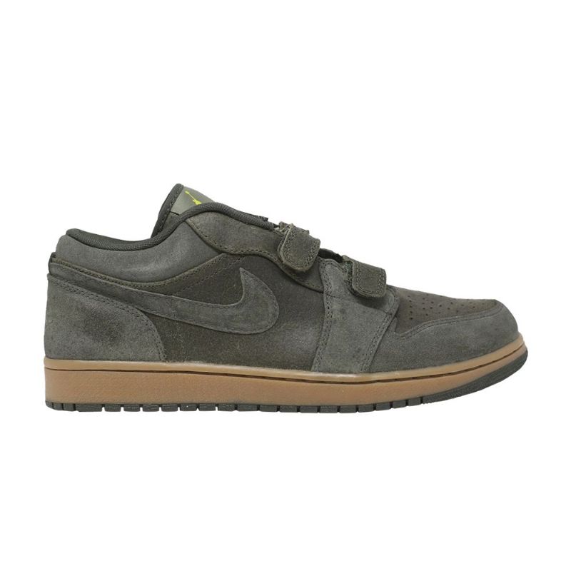 Air Jordan 1 Velcro Premier Matalat Oliivinvihreät Ruskeat Miesten Kengät