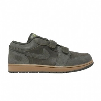 Air Jordan 1 Velcro Premier Matalat Oliivinvihreät Ruskeat Miesten Kengät