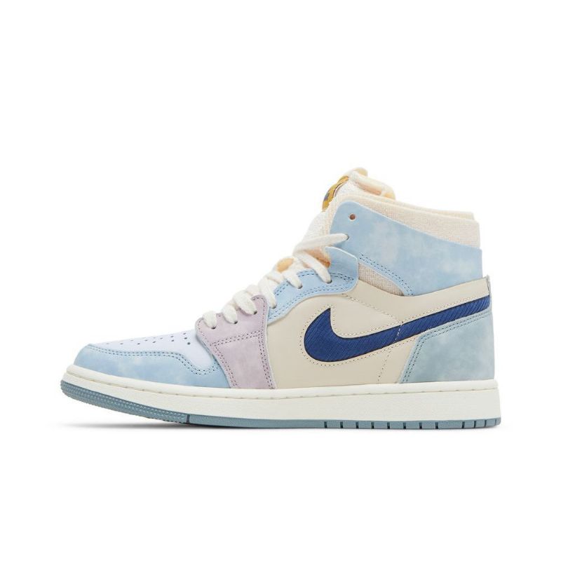 Air Jordan 1 Zoom cmft Sininen Beige Tummansininen Valkoinen Miesten Kengät