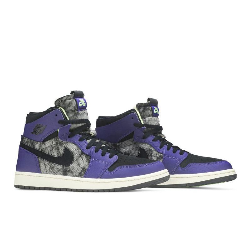 Air Jordan 1 Zoom Comfort Purppuranharmaa Musta Miesten Kengät