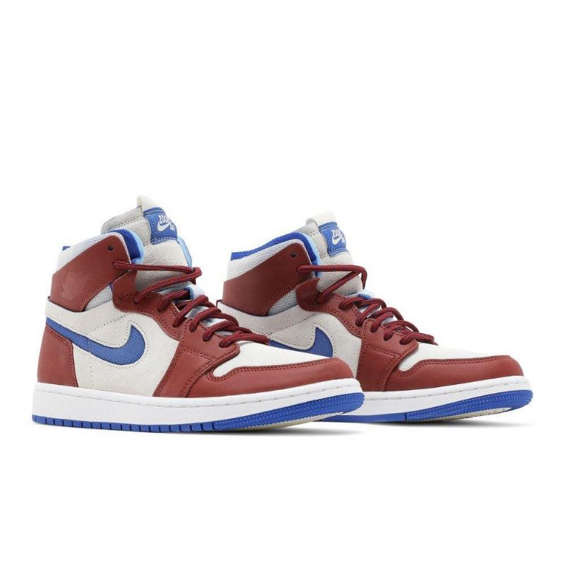 Air Jordan 1 Zoom Comfort Valkoiset Bordeaux Siniset Naisten Kengät