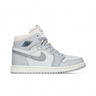 Air Jordan 1 Zoom Comfort Valkoiset Harmaat Miesten Kengät