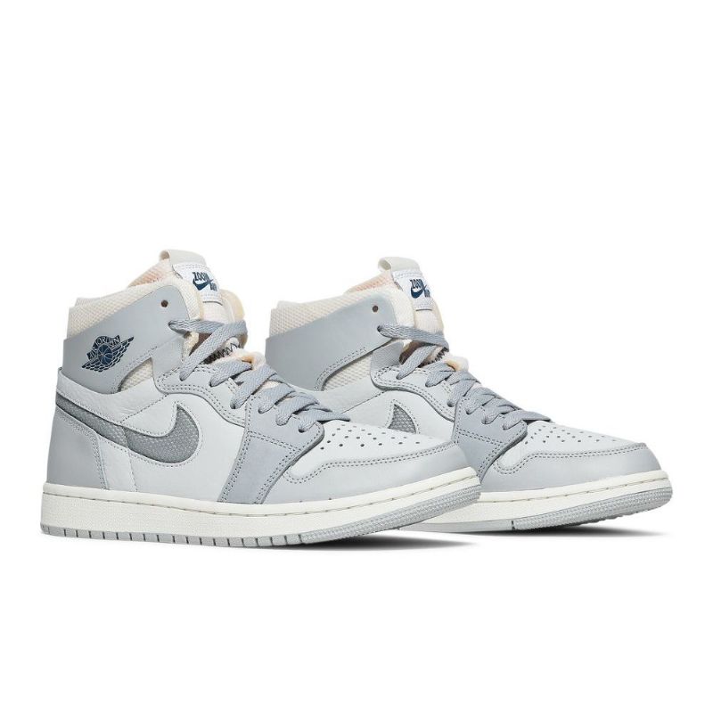 Air Jordan 1 Zoom Comfort Valkoiset Harmaat Miesten Kengät