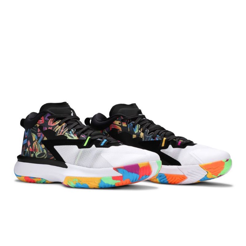 Air Jordan Zion 1 Pf Mustavalkoiset Moniväriset Miesten Kengät