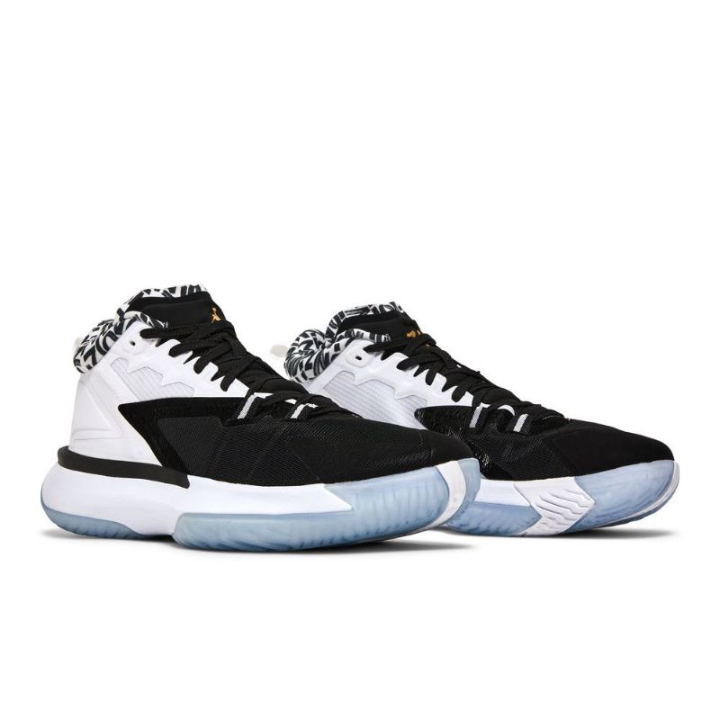 Air Jordan Zion 1 Pf Mustavalkokultaiset Miesten Kengät