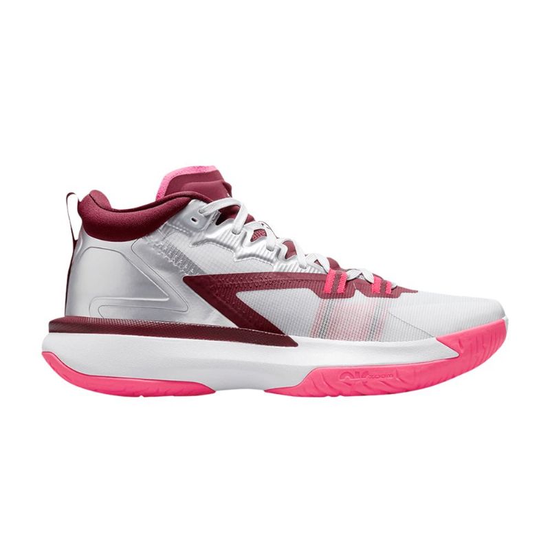 Air Jordan Zion 1 Pf Valkoinen Vaaleanpunainen Punainen Hopea Miesten Kengät