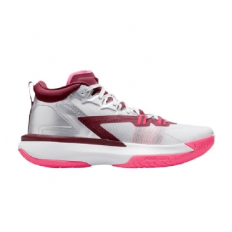 Air Jordan Zion 1 Pf Valkoinen Vaaleanpunainen Punainen Hopea Miesten Kengät