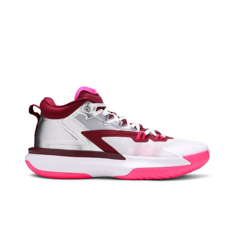 Air Jordan Zion 1 Valkoinen Vaaleanpunainen Punainen Hopea Miesten Kengät