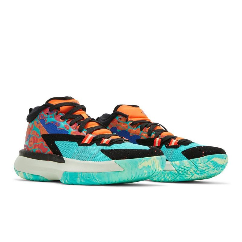 Air Jordan Zion 1 Vihreä Oranssi Musta Sininen Miesten Kengät