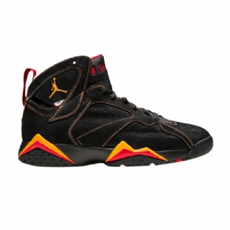 Air Jordan 7 Retro Mustat Oranssinpunaiset Miesten Kengät