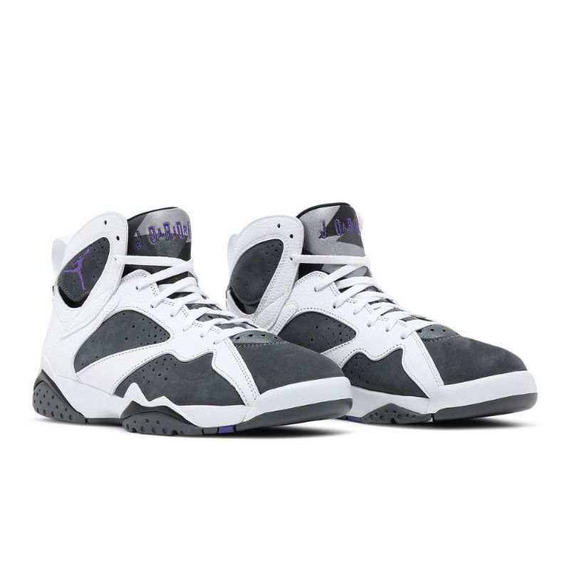 Air Jordan 7 Retro Valkoinen Harmaa Purppura Miesten Kengät