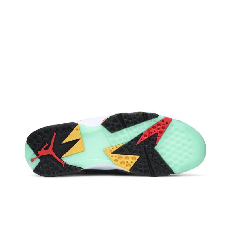 Air Jordan 7 Retro Valkoinen Punainen Musta Kultainen Miesten Kengät