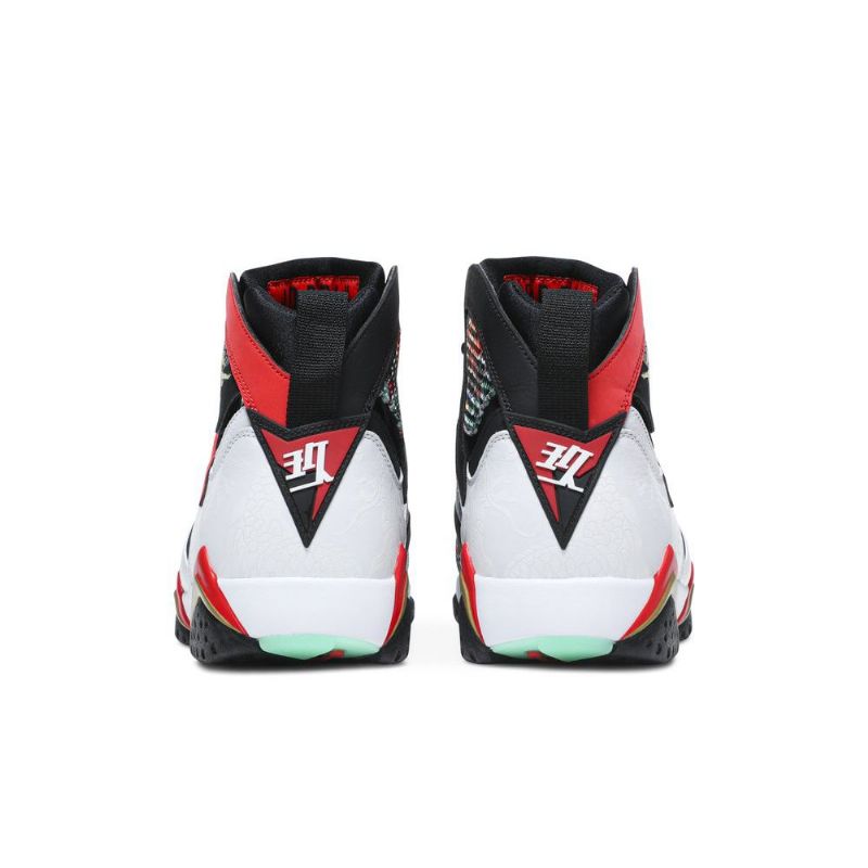 Air Jordan 7 Retro Valkoinen Punainen Musta Kultainen Miesten Kengät