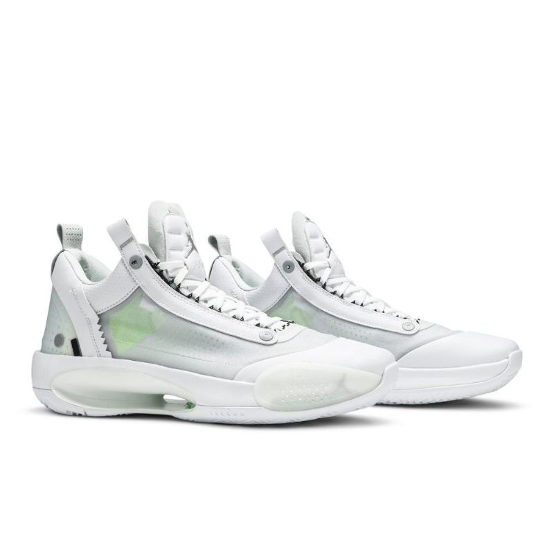 Air Jordan 34 Low Pf Valkoiset Vihreät Miesten Kengät