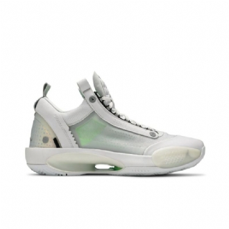 Air Jordan 34 Low Valkoinen Hopea Miesten Kengät