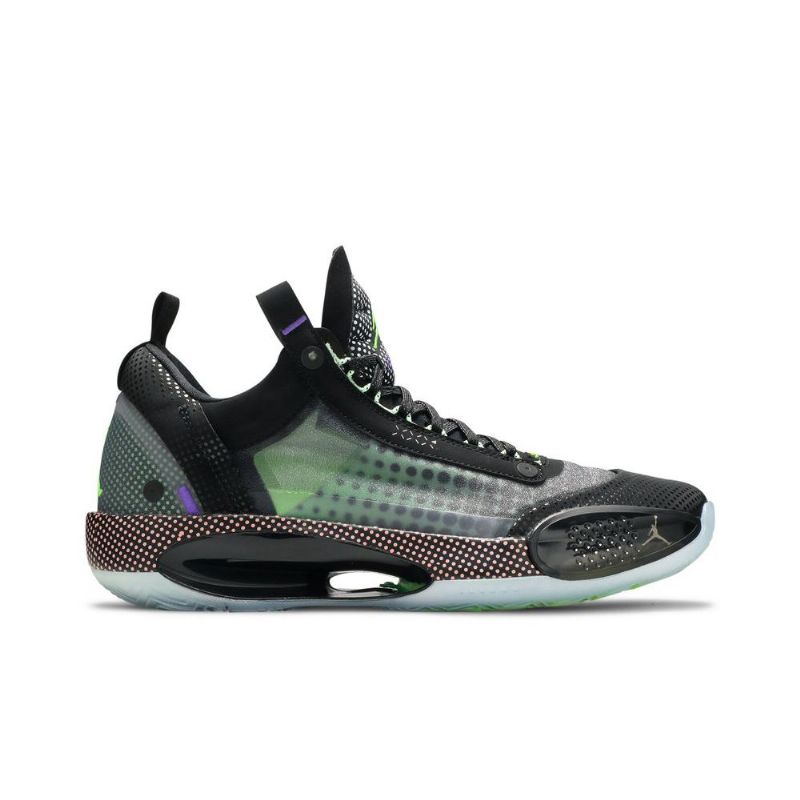Air Jordan 34 Matala Musta Valkoinen Vihreä Vaaleanpunainen Miesten Kengät