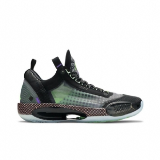 Air Jordan 34 Matala Musta Valkoinen Vihreä Vaaleanpunainen Miesten Kengät