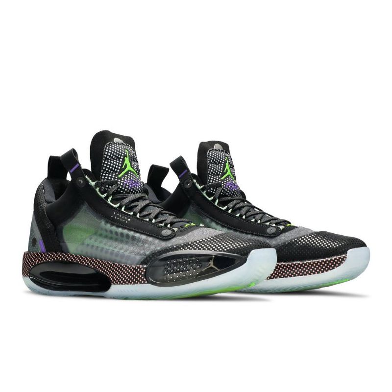 Air Jordan 34 Matala Musta Valkoinen Vihreä Vaaleanpunainen Miesten Kengät