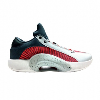 Air Jordan 34 Matalan Hopeanpunaiset Laivastonvalkoiset Miesten Kengät