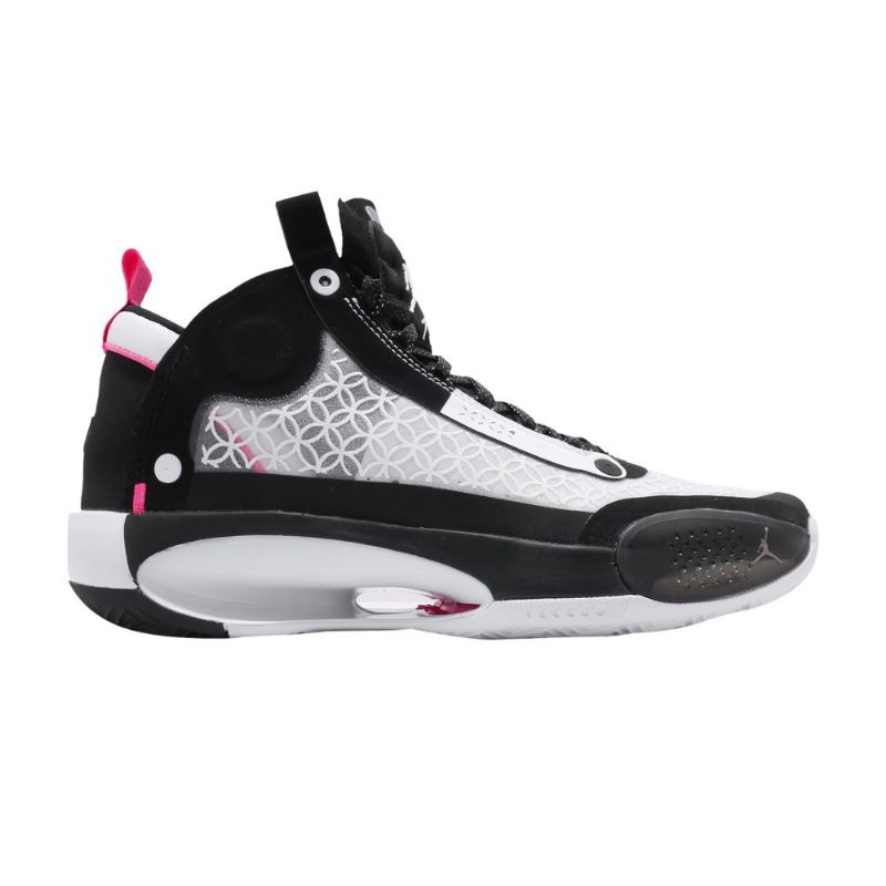 Air Jordan 34 Pf Mustavalkoinen Vaaleanpunainen Miesten Kengät