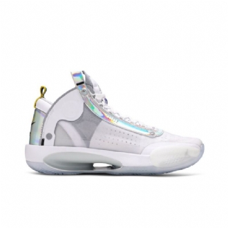 Air Jordan 34 Pf Valkoiset Hopeiset Miesten Kengät