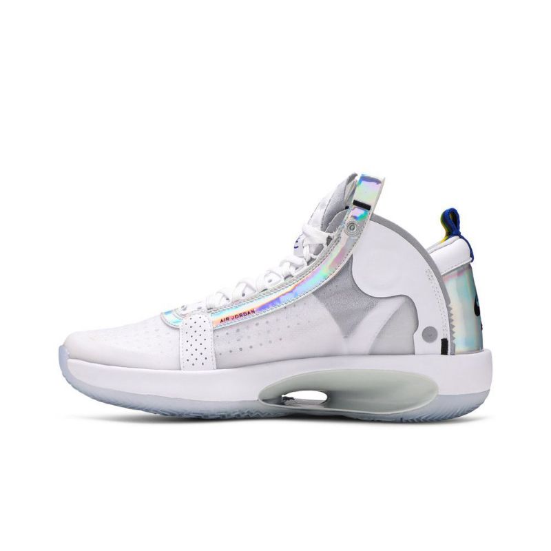 Air Jordan 34 Pf Valkoiset Hopeiset Miesten Kengät