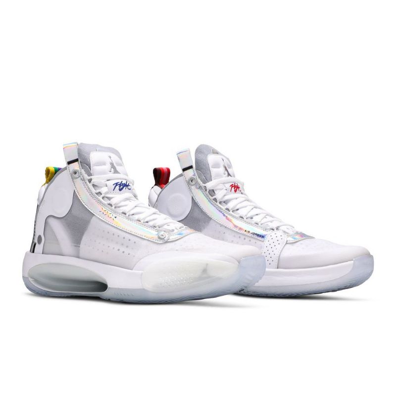 Air Jordan 34 Pf Valkoiset Hopeiset Miesten Kengät