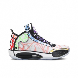 Air Jordan 34 Zion Williamson Valkoiset Moniväriset Miesten Kengät