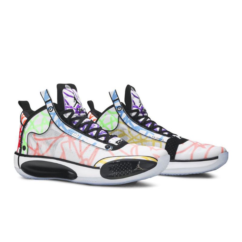 Air Jordan 34 Zion Williamson Valkoiset Moniväriset Miesten Kengät